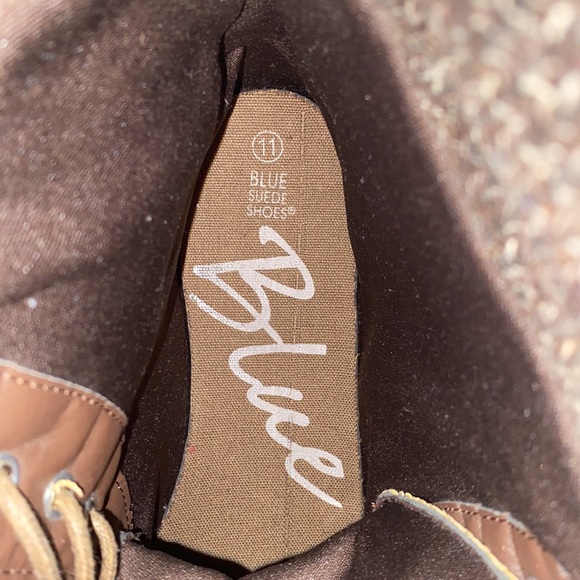 ‼️SOLD‼️‼️ Brand New Women’s Blue Suede Shoes Brand Brown Boots - Size 11 - Picture 10 of 10